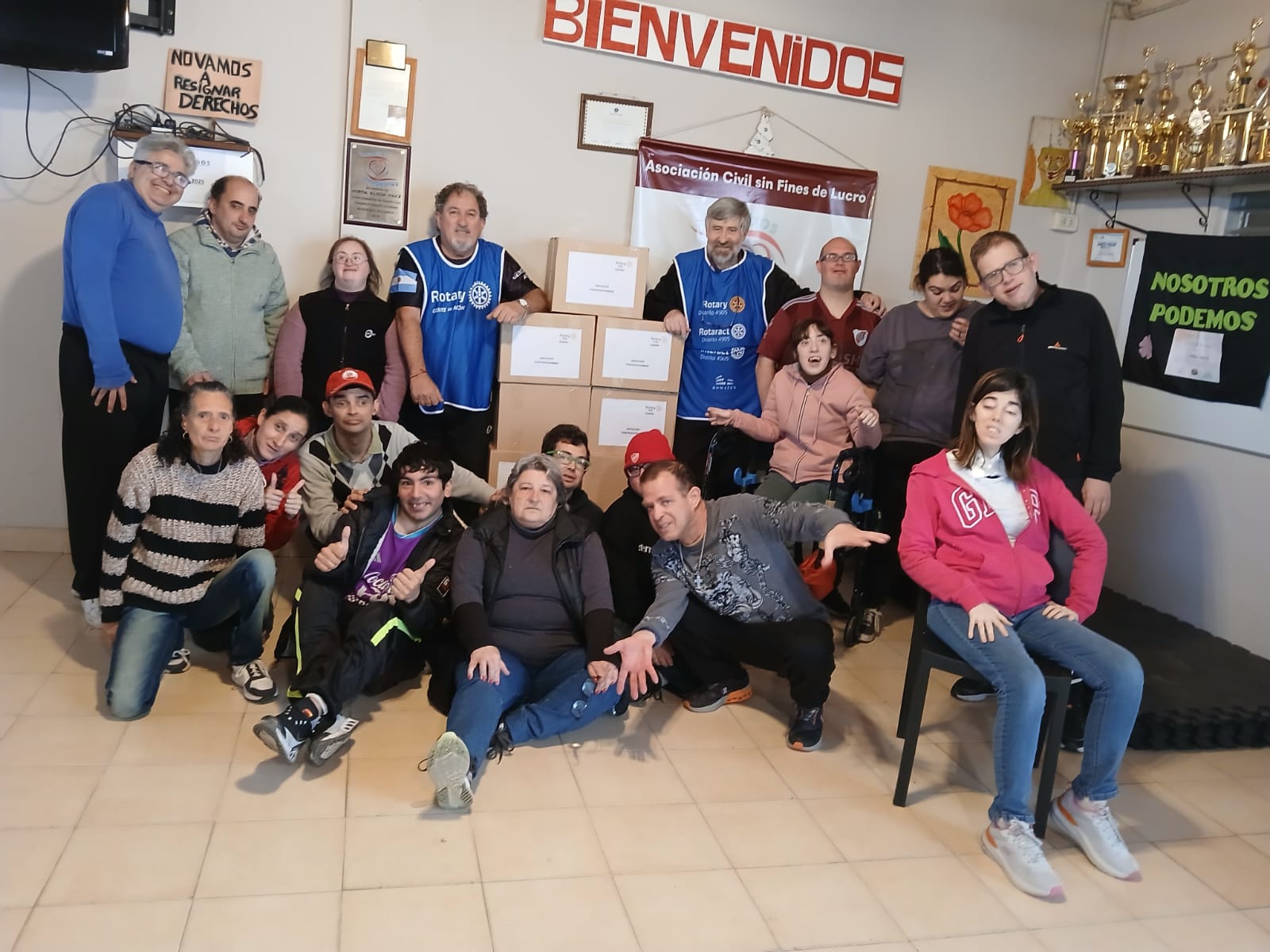 Merienda con los integrantes de la asociación 